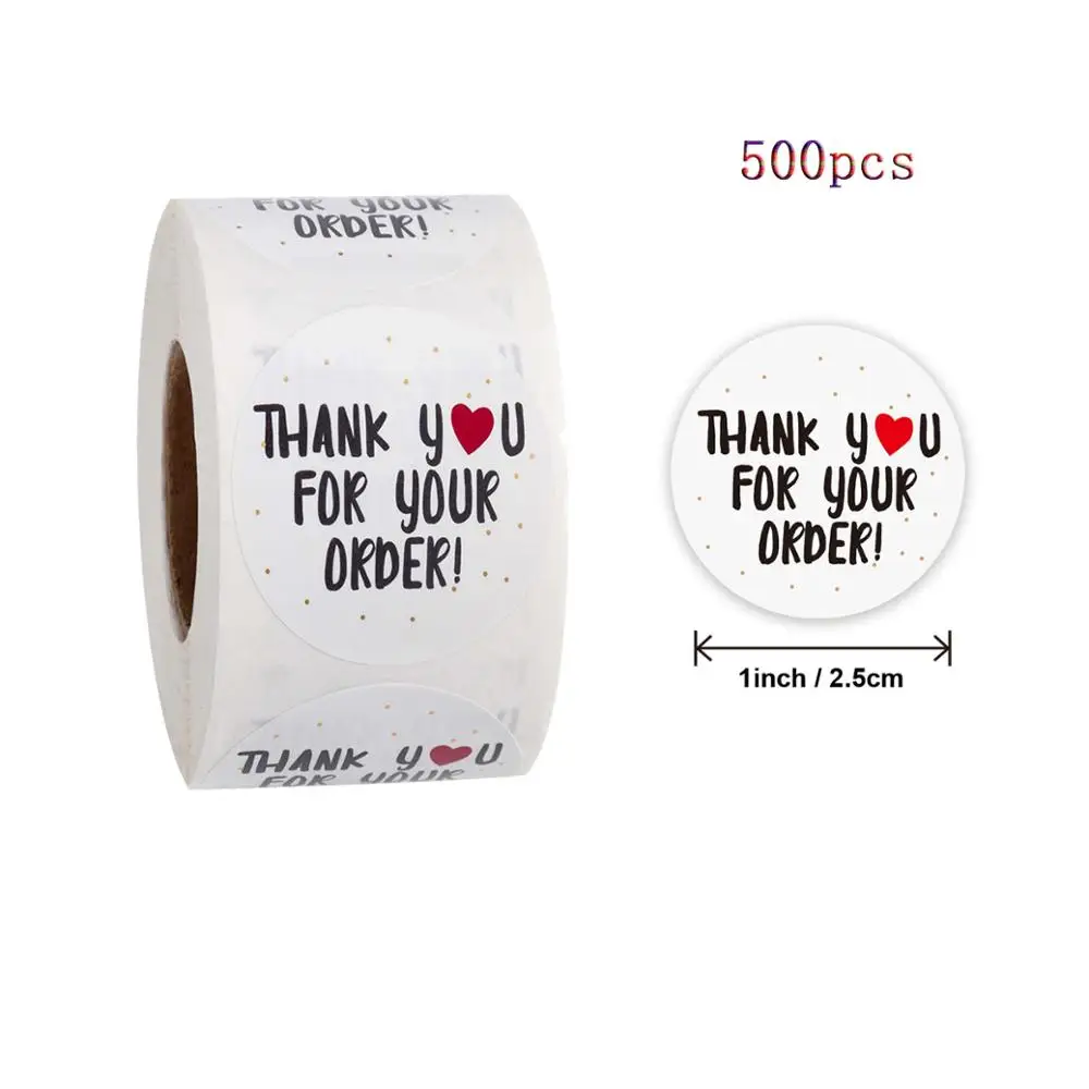 500pcs round Heart Thanks for Shopping Small Shop Local Handmade Sticker White Business Order Sticker Envelope Stationery Stick
500pcs round Heart Thanks for Shopping Small Shop Local Handmade Sticker White Business Order Sticker Envelope Stationery Stick