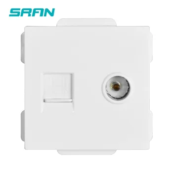 SRAN 52*52 TV+internet socket function module accessories suitable for 86*86 panels
SRAN 52*52 TV+internet socket function module accessories suitable for 86*86 panels