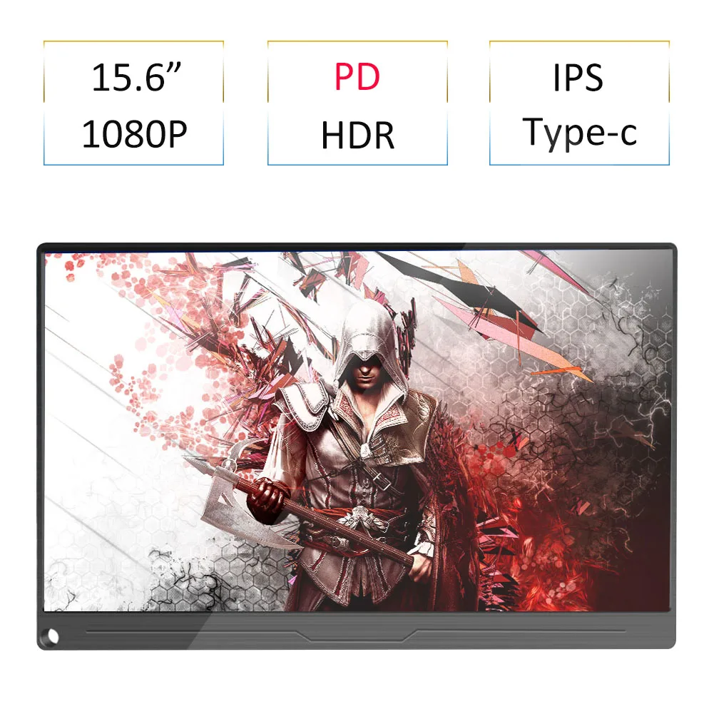 

15.6" 1080P Portable HDR Gaming Monitor For PS4 XBOX Switch Computer Monitor For PC Laptop Phone