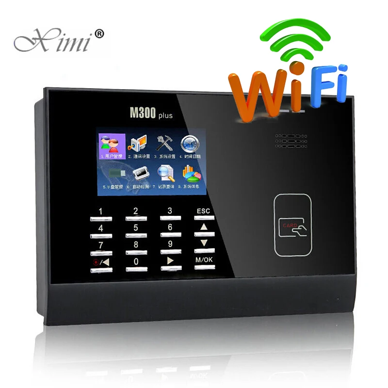New Arrival ZK M300Plus 125KHZ RFID Card Time Attendance With TCP/IP WIFI Biometric Recording EM clock | Безопасность и защита