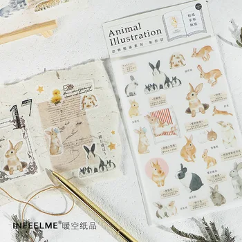 Animal Atlas Series Rabbit Cat Decorative Sticker Diary Album Label Sticker DIY Scrapbooking Stationery Stickers Escolar 
Animal Atlas Series Rabbit Cat Decorative Sticker Diary Album Label Sticker DIY Scrapbooking Stationery Stickers Escolar