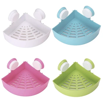 Plastic Triangular Shelf Vacuum Sucker Bathroom Corner Drain Shelf Storage Rack Wall Mounted Sturdy Organizer Shower Rack
Plastic Triangular Shelf Vacuum Sucker Bathroom Corner Drain Shelf Storage Rack Wall Mounted Sturdy Organizer Shower Rack