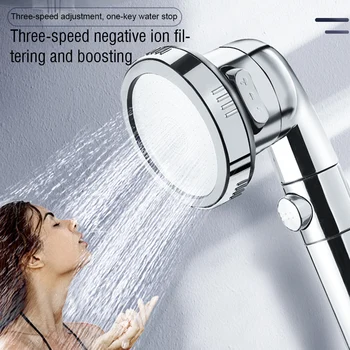 Spray Hotel 3 Modes Bathroom Home Water Saving High Pressure Handheld Shower Head Ionic Softener Adjustable With Switch Filter 
Spray Hotel 3 Modes Bathroom Home Water Saving High Pressure Handheld Shower Head Ionic Softener Adjustable With Switch Filter