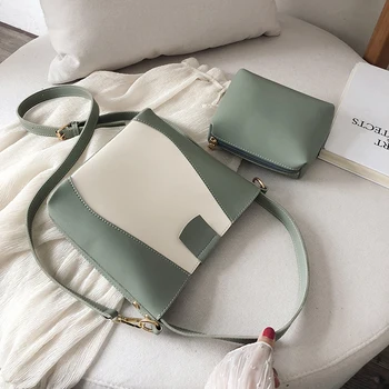 PU Leather Contrast Color Crossbody bucket Bags For Women 2020 Fashion Small Shoulder Bag Female Handbags And Purses Travel Bags
PU Leather Contrast Color Crossbody bucket Bags For Women 2020 Fashion Small Shoulder Bag Female Handbags And Purses Travel Bags