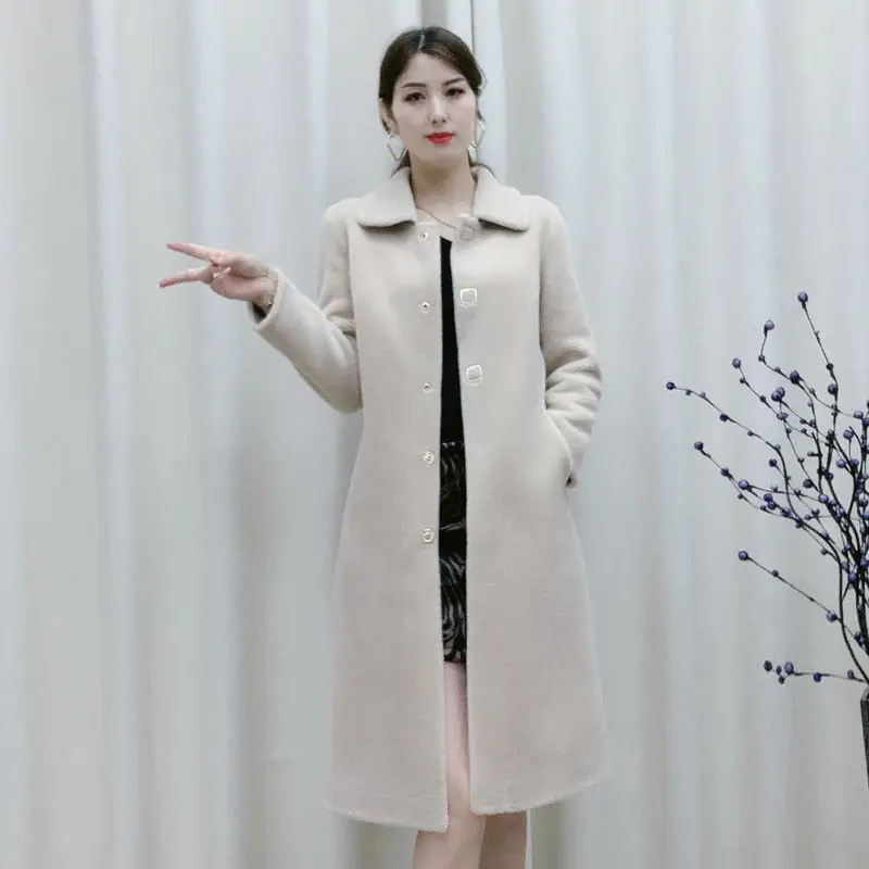 Haining Particles Sheared Sheep Long Coat For Women Thick Warm Winter Jacket Single-breasted Ladies Fur Coats Overcoat 4XL W2381
Haining Particles Sheared Sheep Long Coat For Women Thick Warm Winter Jacket Single-breasted Ladies Fur Coats Overcoat 4XL W2381