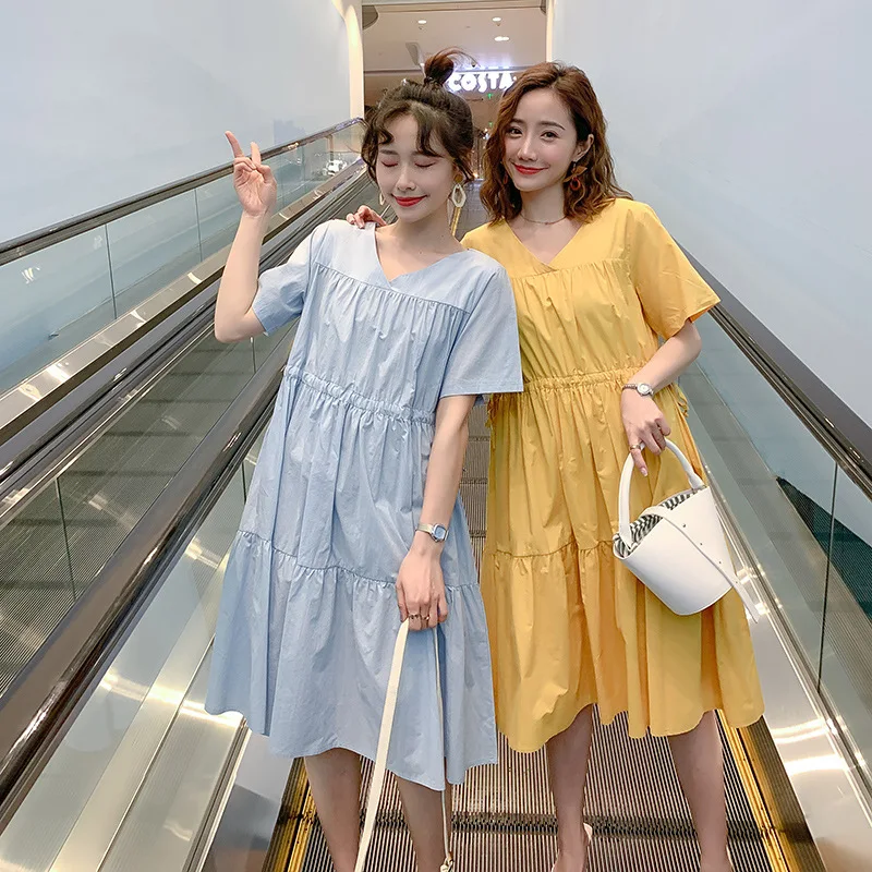 Pregnant Women Summer Wear Dress 2019 Fashion New Style Large-sized Skirt Mid-length Loose-Fit Pure Cotton Summer Tops Short Sle
Pregnant Women Summer Wear Dress 2019 Fashion New Style Large-sized Skirt Mid-length Loose-Fit Pure Cotton Summer Tops Short Sle