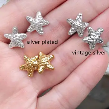 Starfish Beads Gold Beadwork Bracelets Necklaces DIY Materials Space Flat Swell Silver Metal Jewelry Components 100pcs/lot 13mm
Starfish Beads Gold Beadwork Bracelets Necklaces DIY Materials Space Flat Swell Silver Metal Jewelry Components 100pcs/lot 13mm