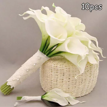 10pcs/set Pure White Artificial Calla Lily Real Touch Silk Flower Wedding Party Bouquet Home Decor Flowers Bouquet Without Vase
10pcs/set Pure White Artificial Calla Lily Real Touch Silk Flower Wedding Party Bouquet Home Decor Flowers Bouquet Without Vase