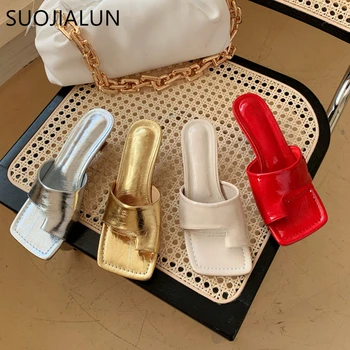 SUOJIALUN New Summer Slippers Med Heel 4cm Women Sandal Brand Design Outdoor Vacation Slides Flip Flops Shoes Mujer
SUOJIALUN New Summer Slippers Med Heel 4cm Women Sandal Brand Design Outdoor Vacation Slides Flip Flops Shoes Mujer