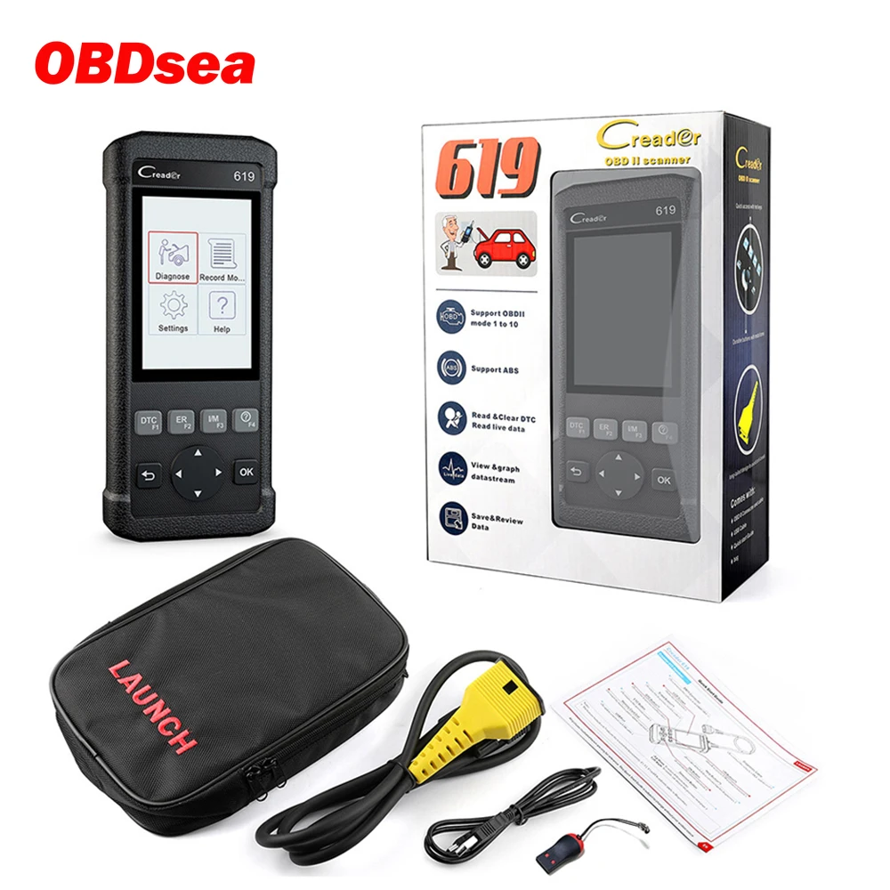 Launch Creader CR619 ABS SRS Airbag O2 Sensor Monitoring Scanner ABS SRS Airbag OBD2 Code Reader Crash Data Car Diangostic Tool
Launch Creader CR619 ABS SRS Airbag O2 Sensor Monitoring Scanner ABS SRS Airbag OBD2 Code Reader Crash Data Car Diangostic Tool