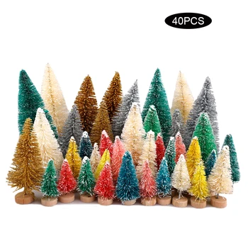 40Pcs Mini Colorful Pine Trees Kit Sisal Snow Frost Trees with Wood Base Bottle Plastic Winter Snow Party Props
40Pcs Mini Colorful Pine Trees Kit Sisal Snow Frost Trees with Wood Base Bottle Plastic Winter Snow Party Props
