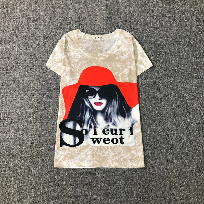 Women Summer Casual 2 piece set Vintage Print Ladies Short Sleeve Slim T-Shirt + Fashion Shorts Pants Suits Female