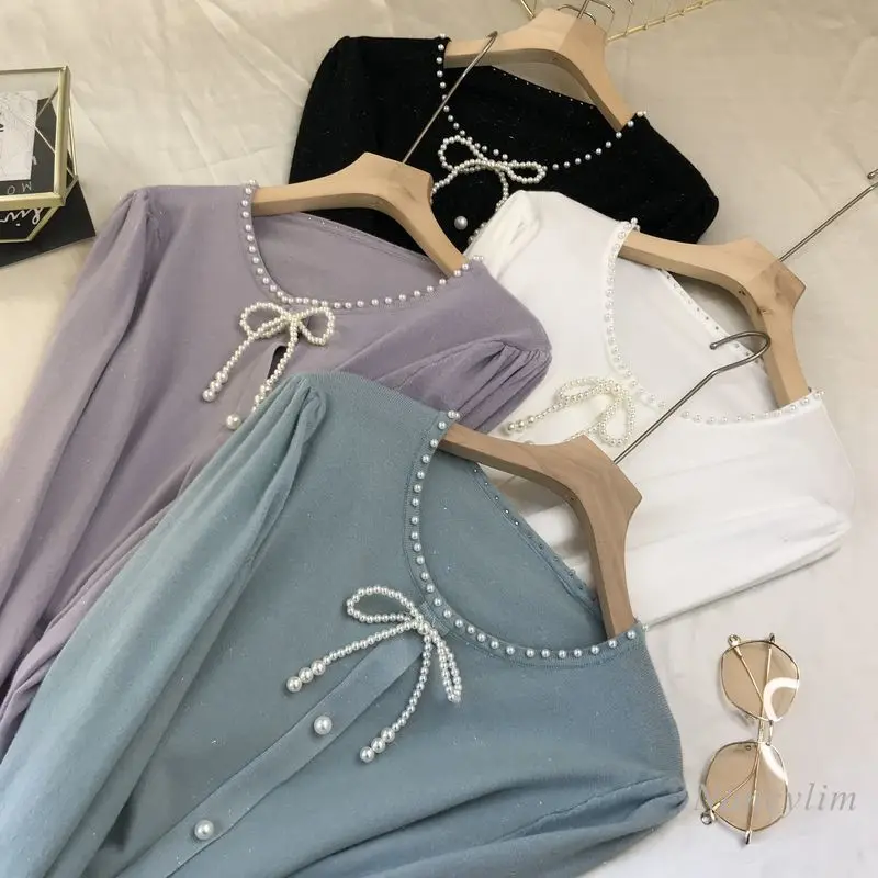 Sweet Knitwear Women's 2020 New Autumn Korean-Style Short Slim-Fit Round Collar Beaded All-match Slim-Looking Sweater Top
Sweet Knitwear Women's 2020 New Autumn Korean-Style Short Slim-Fit Round Collar Beaded All-match Slim-Looking Sweater Top