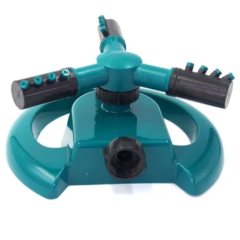 3 Nozzle Garden Sprinklers Automatic Watering Grass Lawn 360 Degree Fully Circle Rotating Irrigation System Three Arm Hose US/EU