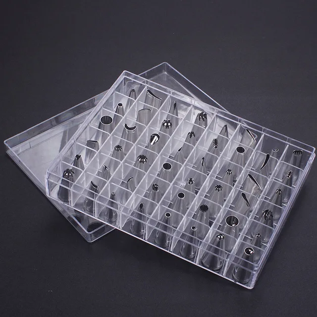 48Pcs/set Cake Decorating Good Quality Stainless steel Icing Piping Nozzles Pastry Tips Set Cake Baking Tools Accessories
48Pcs/set Cake Decorating Good Quality Stainless steel Icing Piping Nozzles Pastry Tips Set Cake Baking Tools Accessories