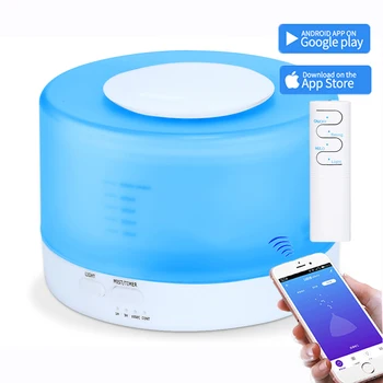550ml Ultrasonic Air Aroma Humidifier With 7 Color Lights Electric Aromatherapy Essential Oil Aroma Diffuser Remote app Control
550ml Ultrasonic Air Aroma Humidifier With 7 Color Lights Electric Aromatherapy Essential Oil Aroma Diffuser Remote app Control