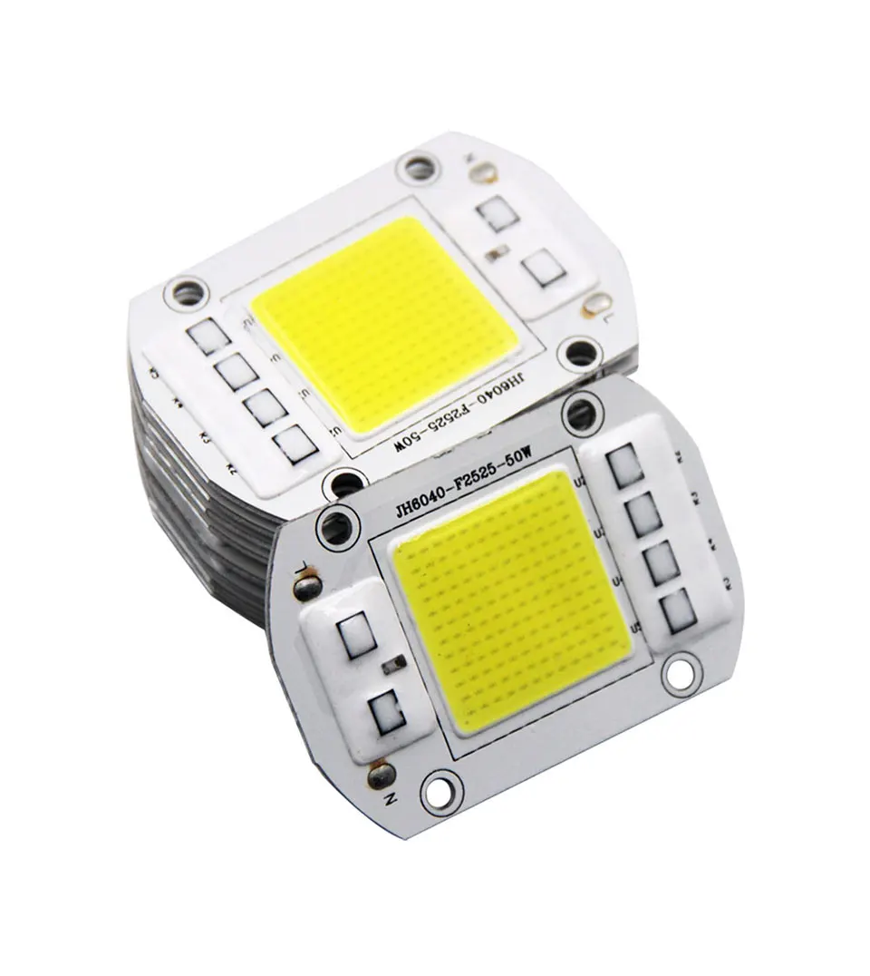 Driverless Smart IC AC 110V 220V Full Spectrum COB LED Light Chip for Floodlights Plant Grow Lamp 20W 30W 50W LED Bulb 60x40mm (8)