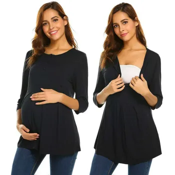 Spring Autumn Maternity Clothes Seven Part Sleeve Lactation Feed Jacket Maternity Tops Breastfeeding Clothes Dress Nursing Top
Spring Autumn Maternity Clothes Seven Part Sleeve Lactation Feed Jacket Maternity Tops Breastfeeding Clothes Dress Nursing Top