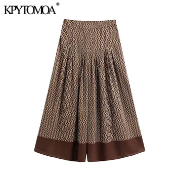 KPYTOMOA Women 2020 Chic Fashion Chain Print Pleated Wide Leg Pants Vintage High Waist Side Zipper Female Ankle Trousers Mujer
KPYTOMOA Women 2020 Chic Fashion Chain Print Pleated Wide Leg Pants Vintage High Waist Side Zipper Female Ankle Trousers Mujer