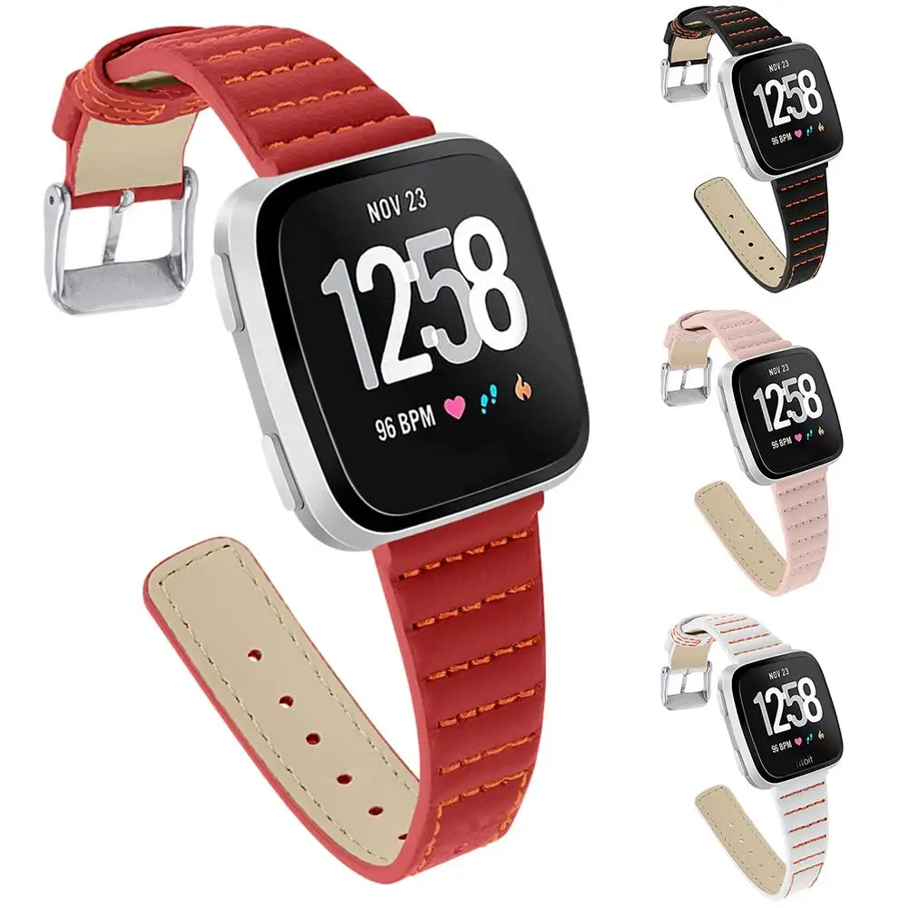 Replacement Adjustable Stitch Design Soft Stitch Genuine Leather Watchband Wrist Strap for Fitbit Versa
Replacement Adjustable Stitch Design Soft Stitch Genuine Leather Watchband Wrist Strap for Fitbit Versa