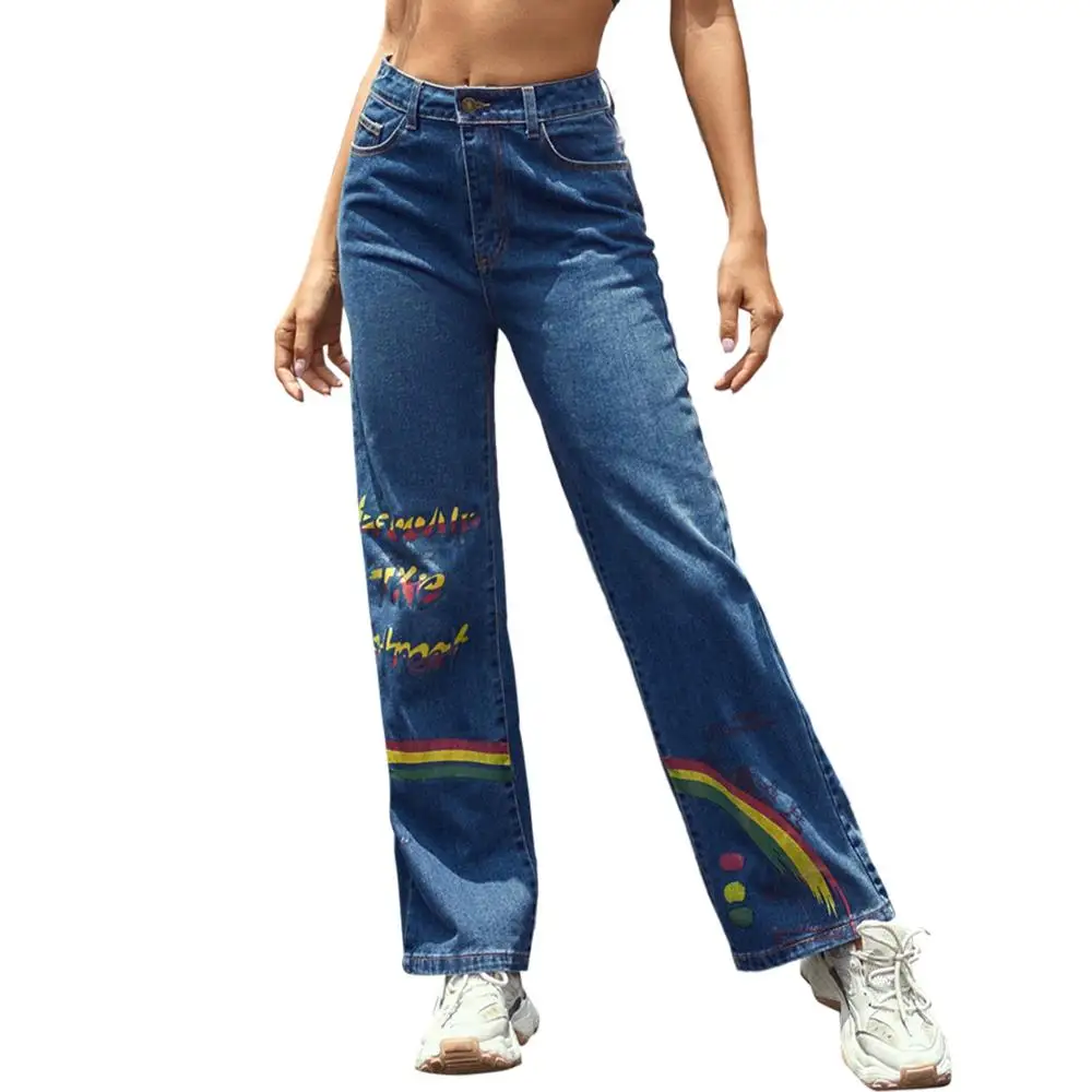 Women's Jeans Trousers 2020 Spring/Autumn New Loose Street Casual Blue Print Cartoon Pattern Denim High Waist Straight Trousers
Women's Jeans Trousers 2020 Spring/Autumn New Loose Street Casual Blue Print Cartoon Pattern Denim High Waist Straight Trousers