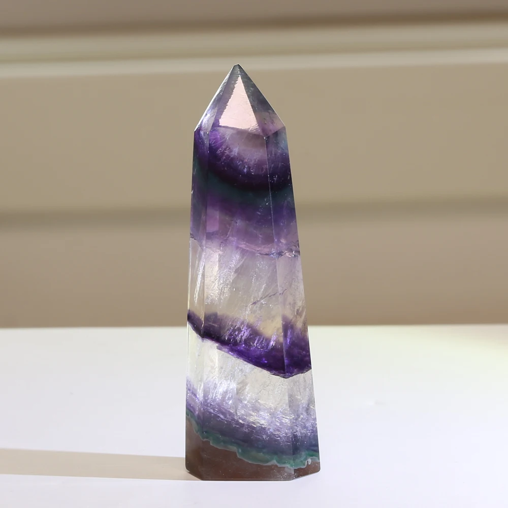 Natural Fluorite Hexagon Point Wand Raw Quartz Colorful Striped Asian Crystal Obelisk Mineral Geode Rough GemStones Wicca Decor
Natural Fluorite Hexagon Point Wand Raw Quartz Colorful Striped Asian Crystal Obelisk Mineral Geode Rough GemStones Wicca Decor