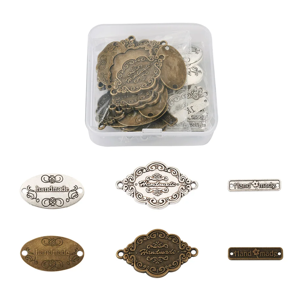 60Pcs 6 Style Tibetan Style Alloy Links Connectors Mixed Shapes Antique Bronze Antique Silver 10pcs/color
60Pcs 6 Style Tibetan Style Alloy Links Connectors Mixed Shapes Antique Bronze Antique Silver 10pcs/color
