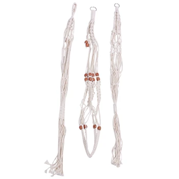 Macrame Plant Hanger Kit,3 Pack Wall Ceiling Hanging Planters Jute Rope Basket Holder For Indoor Outdoor Succulent Potted,Vine -
Macrame Plant Hanger Kit,3 Pack Wall Ceiling Hanging Planters Jute Rope Basket Holder For Indoor Outdoor Succulent Potted,Vine -