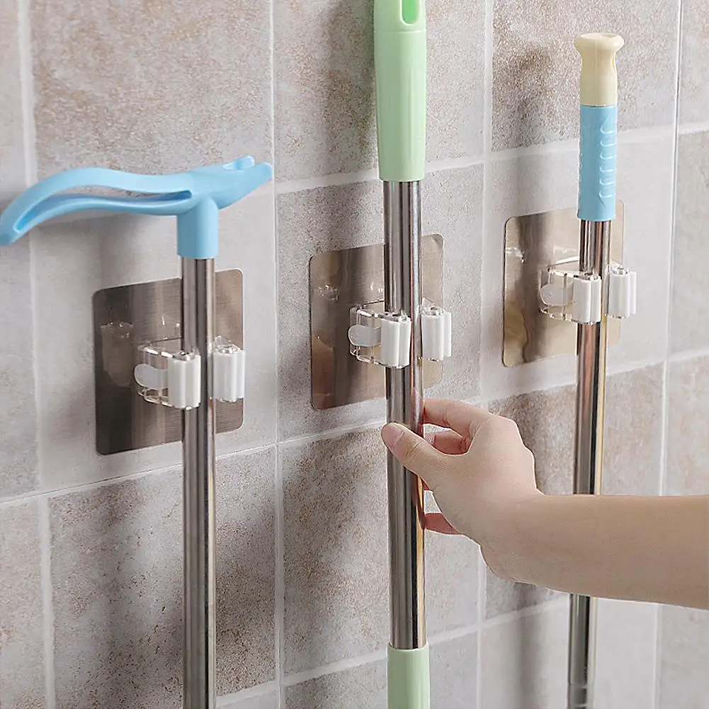 Wall Mounted Mop Holder Brush Broom Hanger Storage Rack Bathroom Organizer Accessory Hanging Pipe Hooks Products For Kitchen
Wall Mounted Mop Holder Brush Broom Hanger Storage Rack Bathroom Organizer Accessory Hanging Pipe Hooks Products For Kitchen