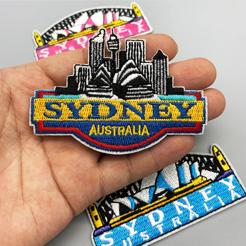 

Sydney Opera House Embroidered patch Iron On Clothes For Clothing Sticker Wholesale Cartoon Badge Applique DIY Sewing Decorative