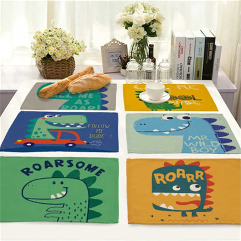 New Cartoon Dinosaur Heat Insulation Mat Cotton Linen Western Food Mat Cloth Art Tableware Mat 42 X 32 cm
New Cartoon Dinosaur Heat Insulation Mat Cotton Linen Western Food Mat Cloth Art Tableware Mat 42 X 32 cm