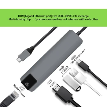 Multi-Function Converter Hub Splitter With NIC For Mobile PC PC Multi-Function USB C Hub C-Type Hub With Ethernet
Multi-Function Converter Hub Splitter With NIC For Mobile PC PC Multi-Function USB C Hub C-Type Hub With Ethernet