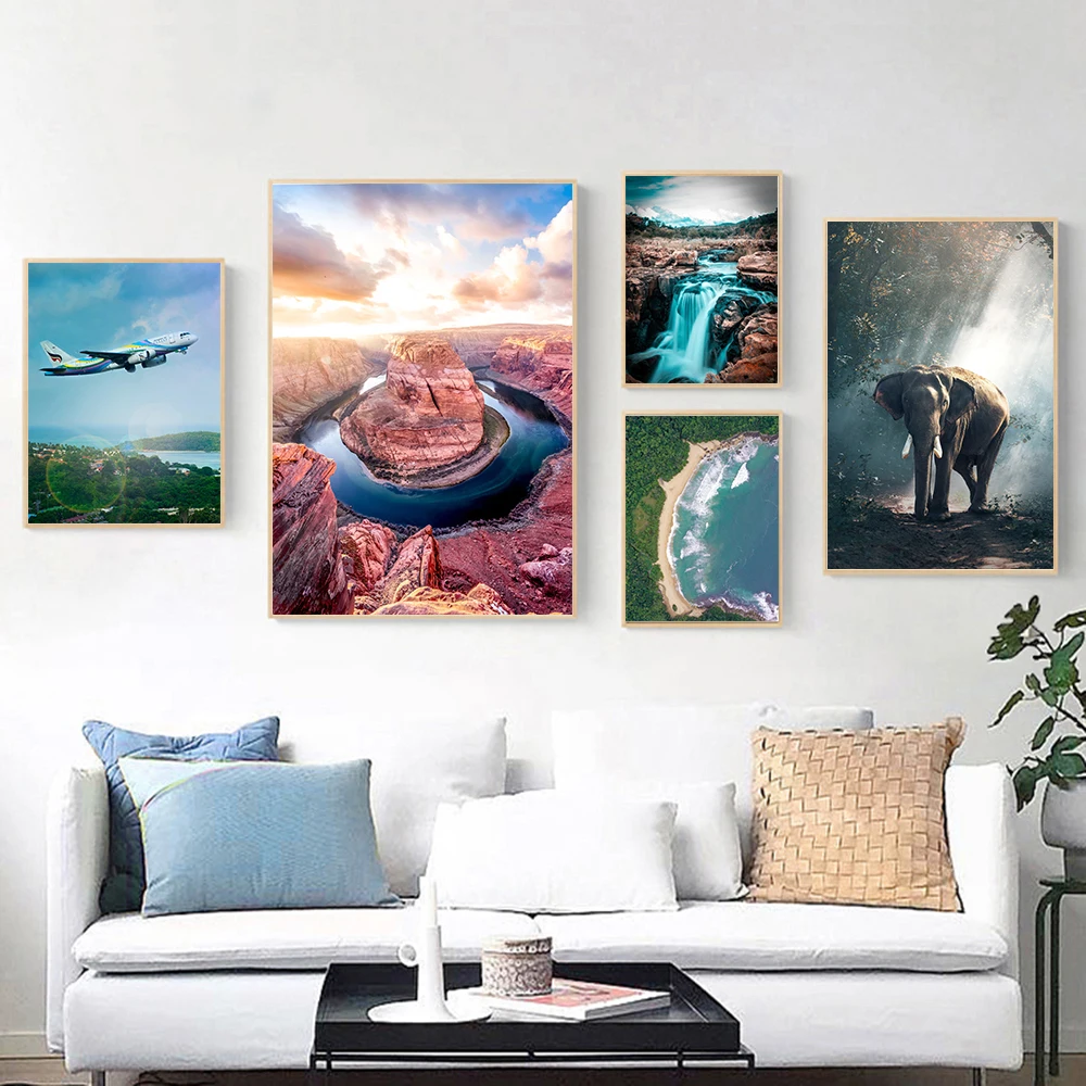 Canvas Painting Horseshoe Bend Landscape Nordic Scandinavian Style Poster Elephant Wall Art Decoration Picture Modern Home Decor
Canvas Painting Horseshoe Bend Landscape Nordic Scandinavian Style Poster Elephant Wall Art Decoration Picture Modern Home Decor