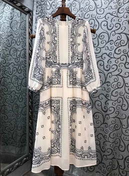 2020 Early Autumn New Women's round Neck Back Zipper Decorations Embroidery Flower Pattern Long-Sleeved Dress 709
2020 Early Autumn New Women's round Neck Back Zipper Decorations Embroidery Flower Pattern Long-Sleeved Dress 709