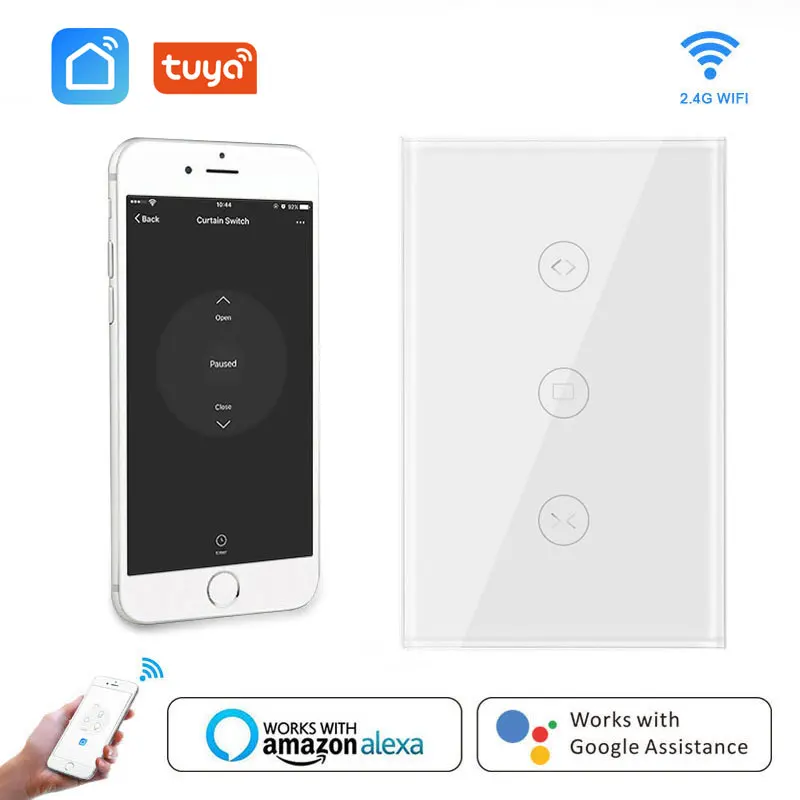 USWiFi Smart Curtain Switch Electric Motorized Curtain Blind Roller Shutter Smart Life Tuya APP Works with Alexa and Google Home
USWiFi Smart Curtain Switch Electric Motorized Curtain Blind Roller Shutter Smart Life Tuya APP Works with Alexa and Google Home
