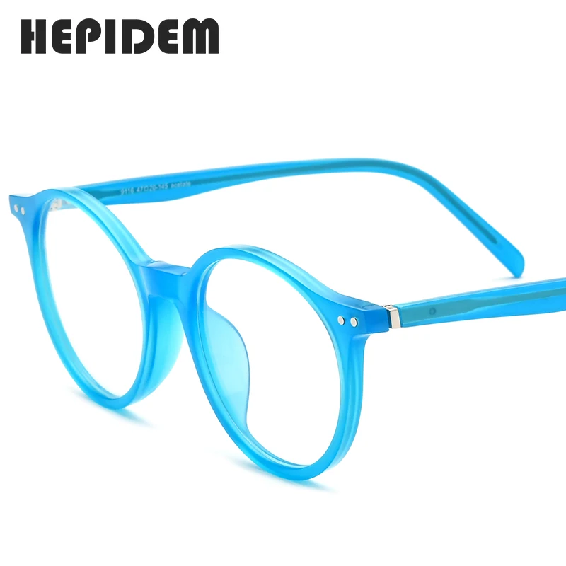 Оправа для очков из ацетата HEPIDEM женские винтажные круглые очки 2020 мужские по