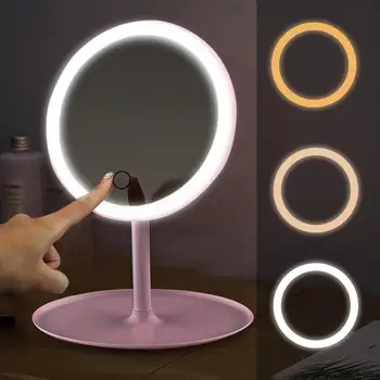 LED Makeup Mirror Ring Light LED HD Vanity Mirror Smart Touch Control Stand Up Desk Cosmetic Table Mirror USB Charge 
LED Makeup Mirror Ring Light LED HD Vanity Mirror Smart Touch Control Stand Up Desk Cosmetic Table Mirror USB Charge