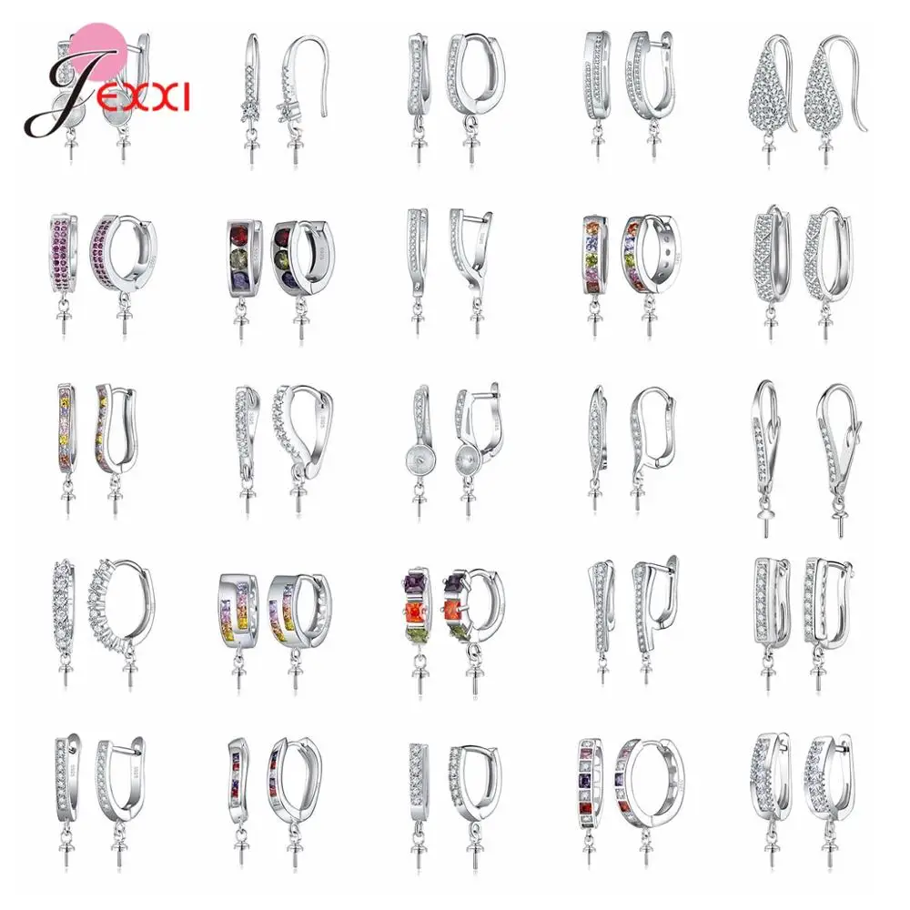 New Fashion 925 Sterling Silver Cubic Zirconia Earring Hooks For DIY Jewelry Makings Good Quality Earring Clasps Accessories
New Fashion 925 Sterling Silver Cubic Zirconia Earring Hooks For DIY Jewelry Makings Good Quality Earring Clasps Accessories