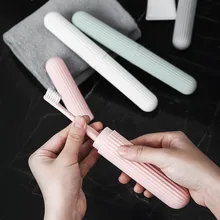 1PC ポータブル歯ブラシケーストラベル歯ブラシカバーハイキングキャンプ保護収納ホルダーケースボックス歯ブラシ storageF94(China)