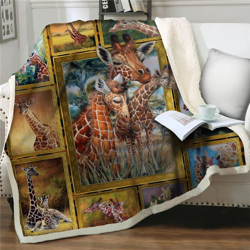 Plush Throw Blankets vivid giraffe printed Sherpa Fleece Bedspreads Blanket soft flannel Bedding Square Picnic weighted blanket
Plush Throw Blankets vivid giraffe printed Sherpa Fleece Bedspreads Blanket soft flannel Bedding Square Picnic weighted blanket