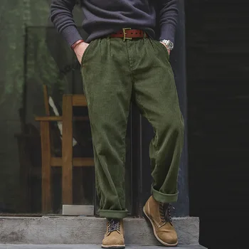 mens pants cargo pants Japanese retro drape corduroy pants Straight loose trousers autumn and winter thickened straight pants 
mens pants cargo pants Japanese retro drape corduroy pants Straight loose trousers autumn and winter thickened straight pants