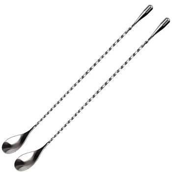 Mixing Spoon Stainless Steel Set of 2 Professional Cocktail Bar Tool (12 Inches) Japanese Style Teardrop End Design
Mixing Spoon Stainless Steel Set of 2 Professional Cocktail Bar Tool (12 Inches) Japanese Style Teardrop End Design