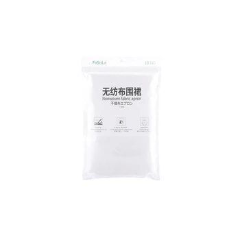 1 Pack of 10Pcs Disposable Apron Non-Woven Fabric Is Suitable for Guests Dining in the Restaurant Hygienic and Absorbent