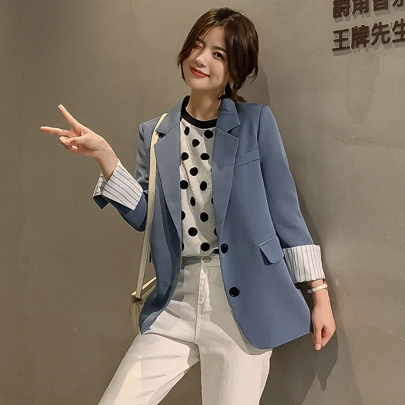 2019 Autumn New Style Korean-style Online Celebrity Small Suit Coat Women's Solid Color Versatile Loose Casual Fashion Tops Suit
2019 Autumn New Style Korean-style Online Celebrity Small Suit Coat Women's Solid Color Versatile Loose Casual Fashion Tops Suit