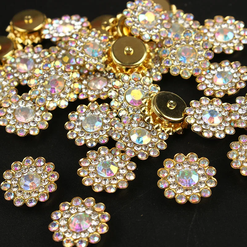 Round Sew On Rhinestones Crystal AB Flat back Rhinestone Gold Base with Setting Claw DIY Garments Clothing Dress
Round Sew On Rhinestones Crystal AB Flat back Rhinestone Gold Base with Setting Claw DIY Garments Clothing Dress