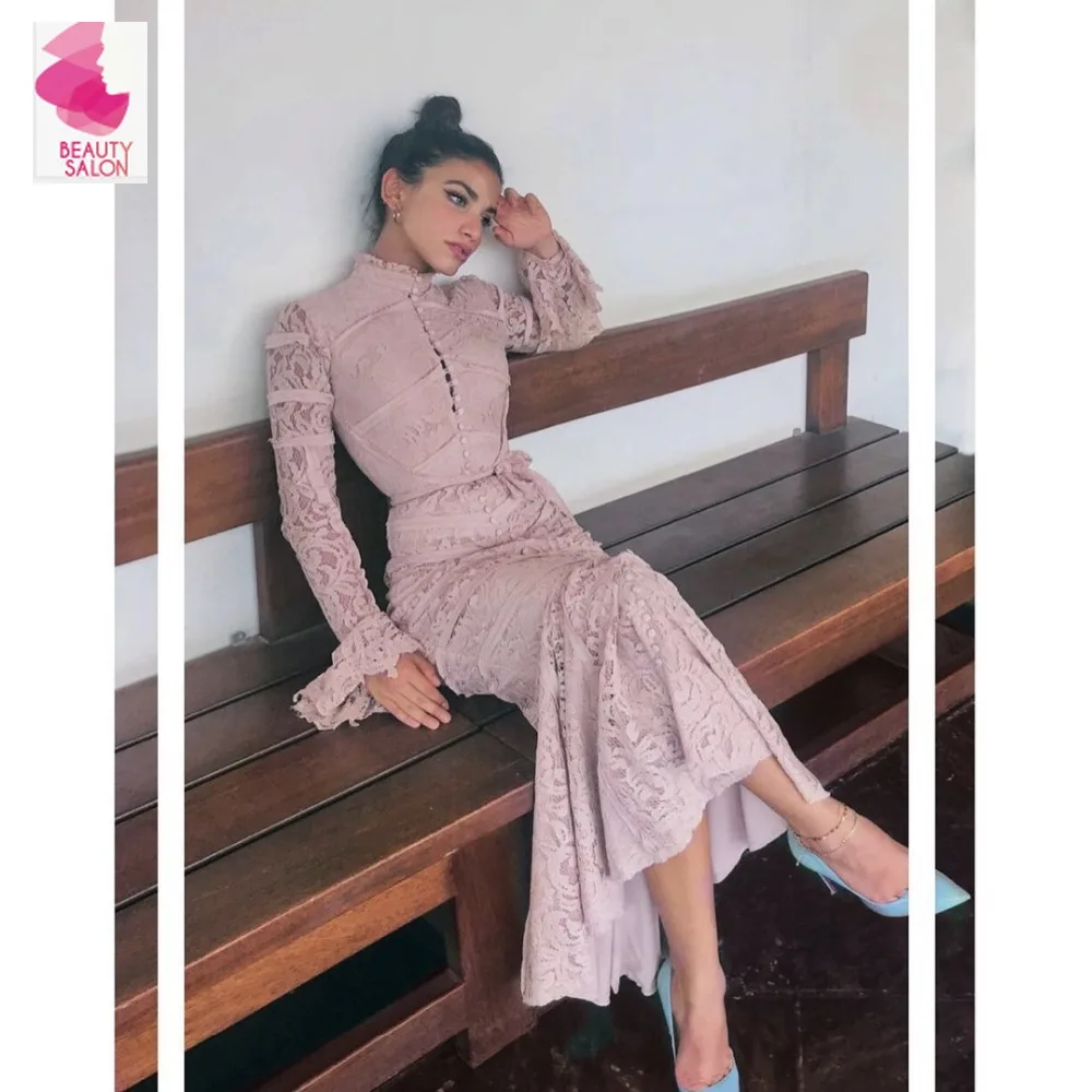 Long Sleeve knitted bandage dress with lace 2019 New Light Pink Sashes fishtail bandage lace dress
Long Sleeve knitted bandage dress with lace 2019 New Light Pink Sashes fishtail bandage lace dress