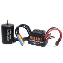 مقاوم للماء B3650 4300KV فرش السيارات ث/60A ESC كومبو مجموعة ل 1/10 سيارة RC هدية الكريسماس(China)