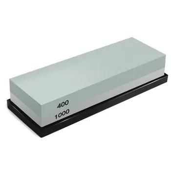 Whetstone, 2-IN-1 Sharpening Stone 400/1000 Grit Waterstones, Knife Sharpener Rubber Stone Holder Included
Whetstone, 2-IN-1 Sharpening Stone 400/1000 Grit Waterstones, Knife Sharpener Rubber Stone Holder Included