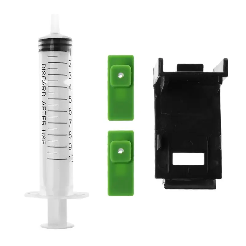 Ink Refill Cartridge Clip+ 2pcs Rubber Pads + Syringe Tool Kit for HP 60/61 802
Ink Refill Cartridge Clip+ 2pcs Rubber Pads + Syringe Tool Kit for HP 60/61 802