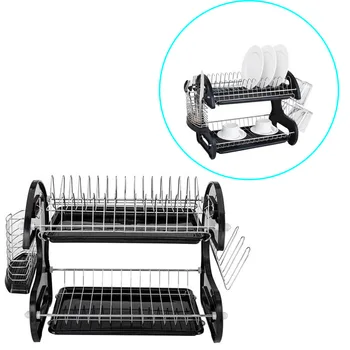2 Tiers Alloy Cutlery Stand Shelf Cutlery Dish Rack Kitchen Dish Storage Rack Drain Storage Rack Knife Holder Home New
2 Tiers Alloy Cutlery Stand Shelf Cutlery Dish Rack Kitchen Dish Storage Rack Drain Storage Rack Knife Holder Home New